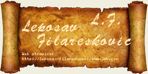 Leposav Filaresković vizit kartica